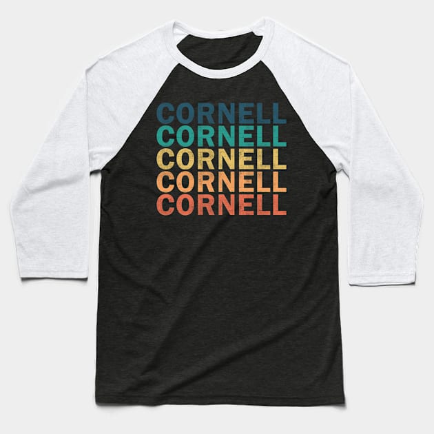 Cornell Name T Shirt - Cornell Vintage Retro Name Gift Item Tee Baseball T-Shirt by henrietacharthadfield